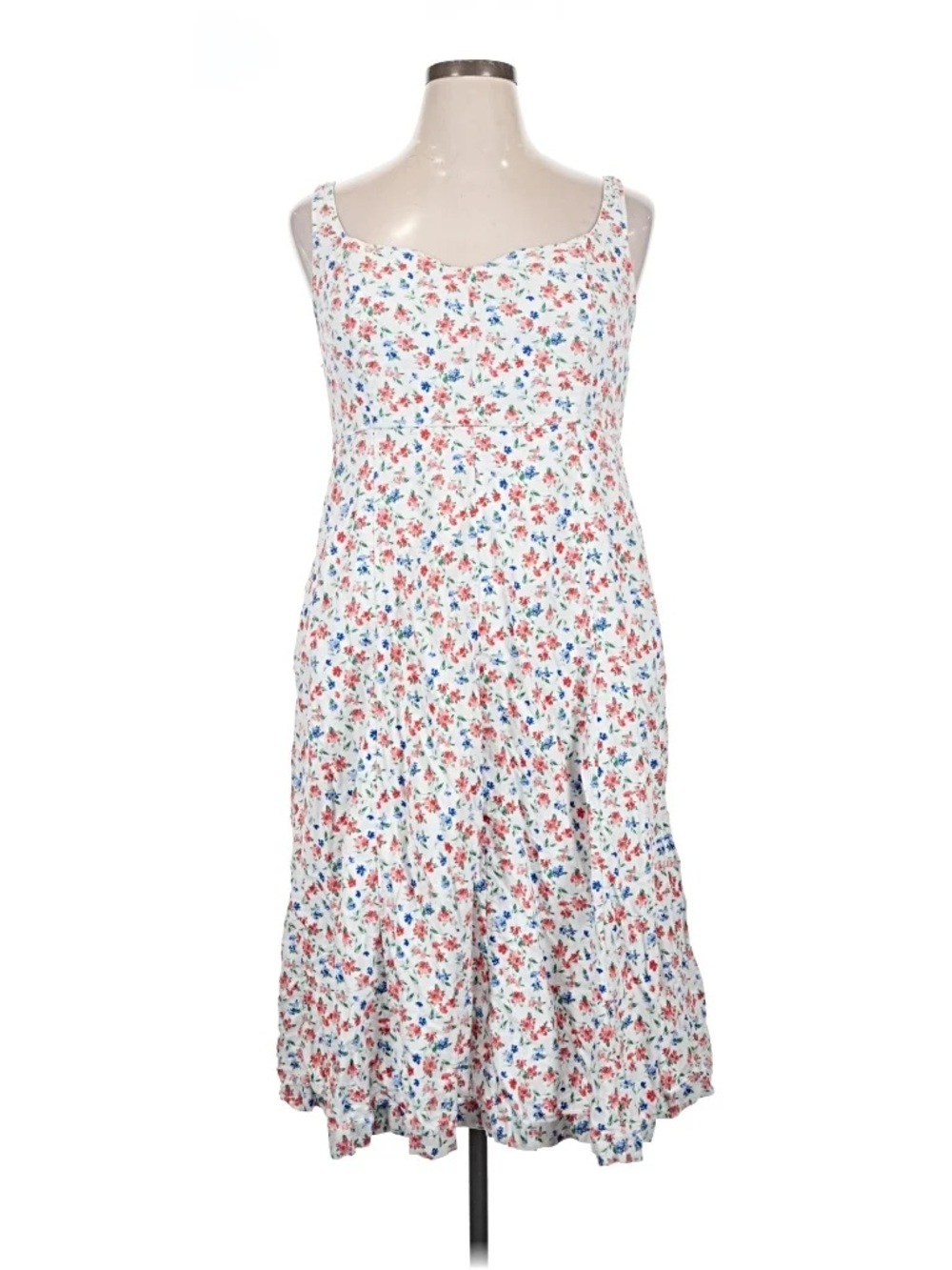 Old Navy Red, White, and Blue Ditsy Floral Maxi Dress